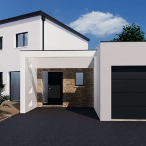 Maison contemporaine,<br><strong>à étage avec garage </strong>