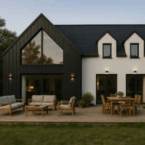 Maison bardage zing<br><strong>avec garage</strong>