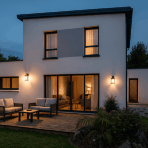 Maison contemporaine<br><strong>avec garage</strong>